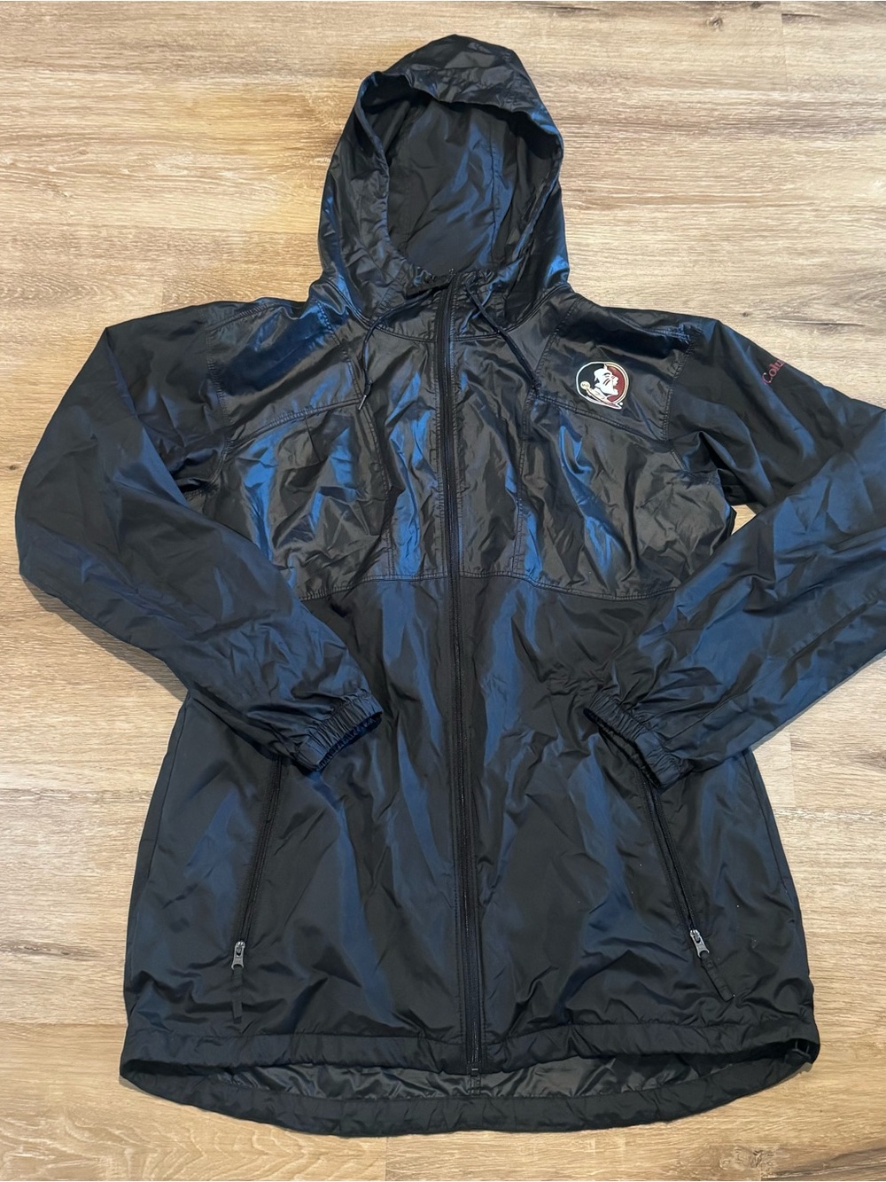 Columbia Black Women's Hooded FSU Seminole Head Logo Utility Jacket